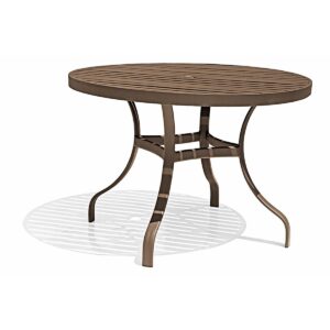 Mesa Domus Redonda totalmente confeccionada em alumínio com pintura eletrostática.